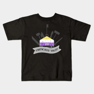 Critically Valid: Non-Binary pride Kids T-Shirt